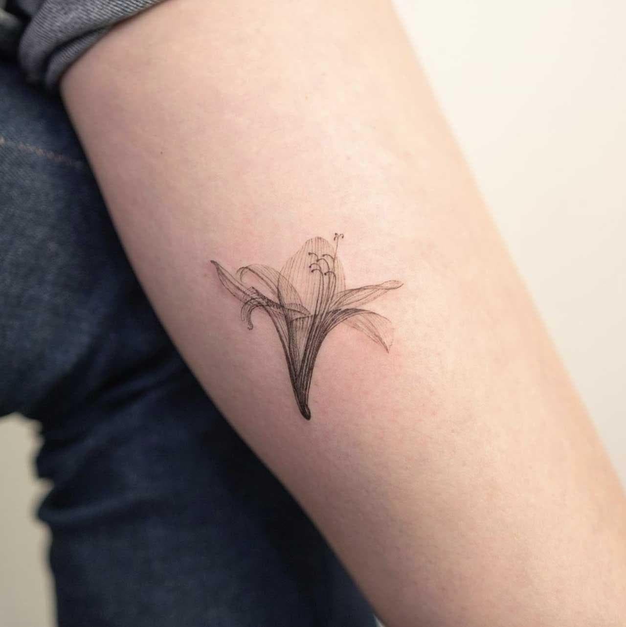 Lily flower tattoo Lily flower tattoo